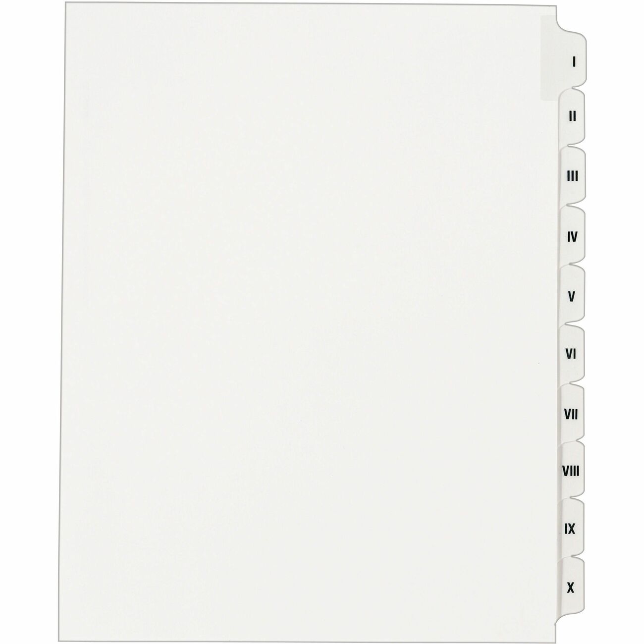 Avery Index Legal Sdtab I-X