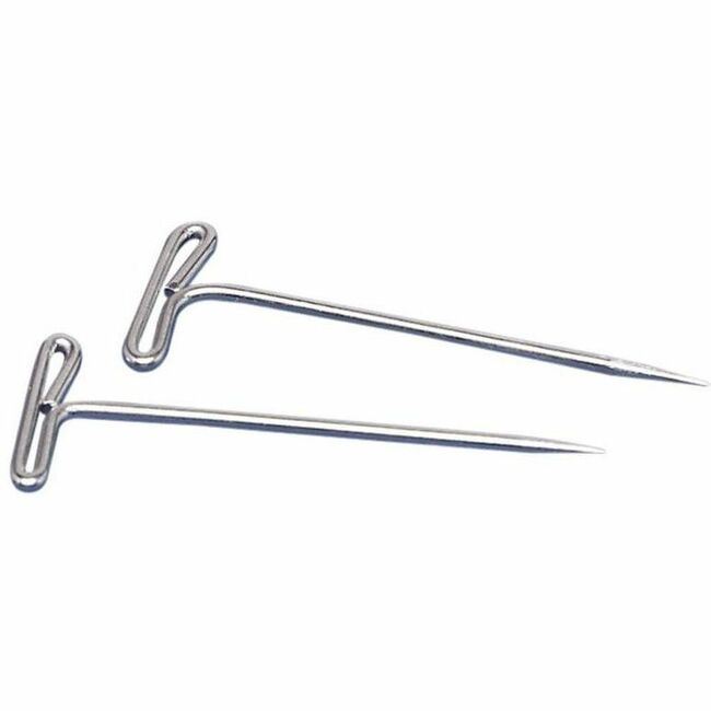 Pins 'T' Nickel 2' 100Pc