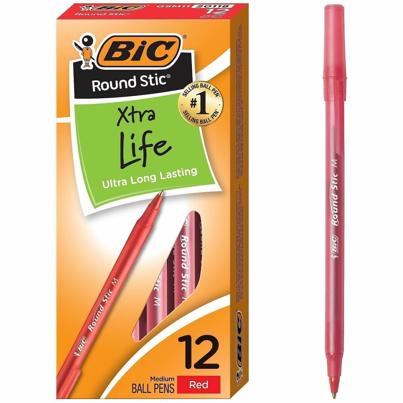 BIC Pen Roundstic Bp Med Rd Dz