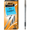 BIC Pen Roundstic Grip Med Bk