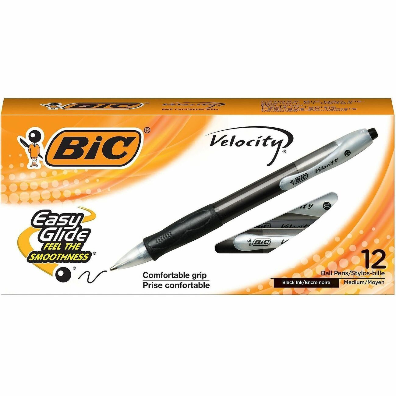 BIC Pen Velocity Bp Rt Med Bk