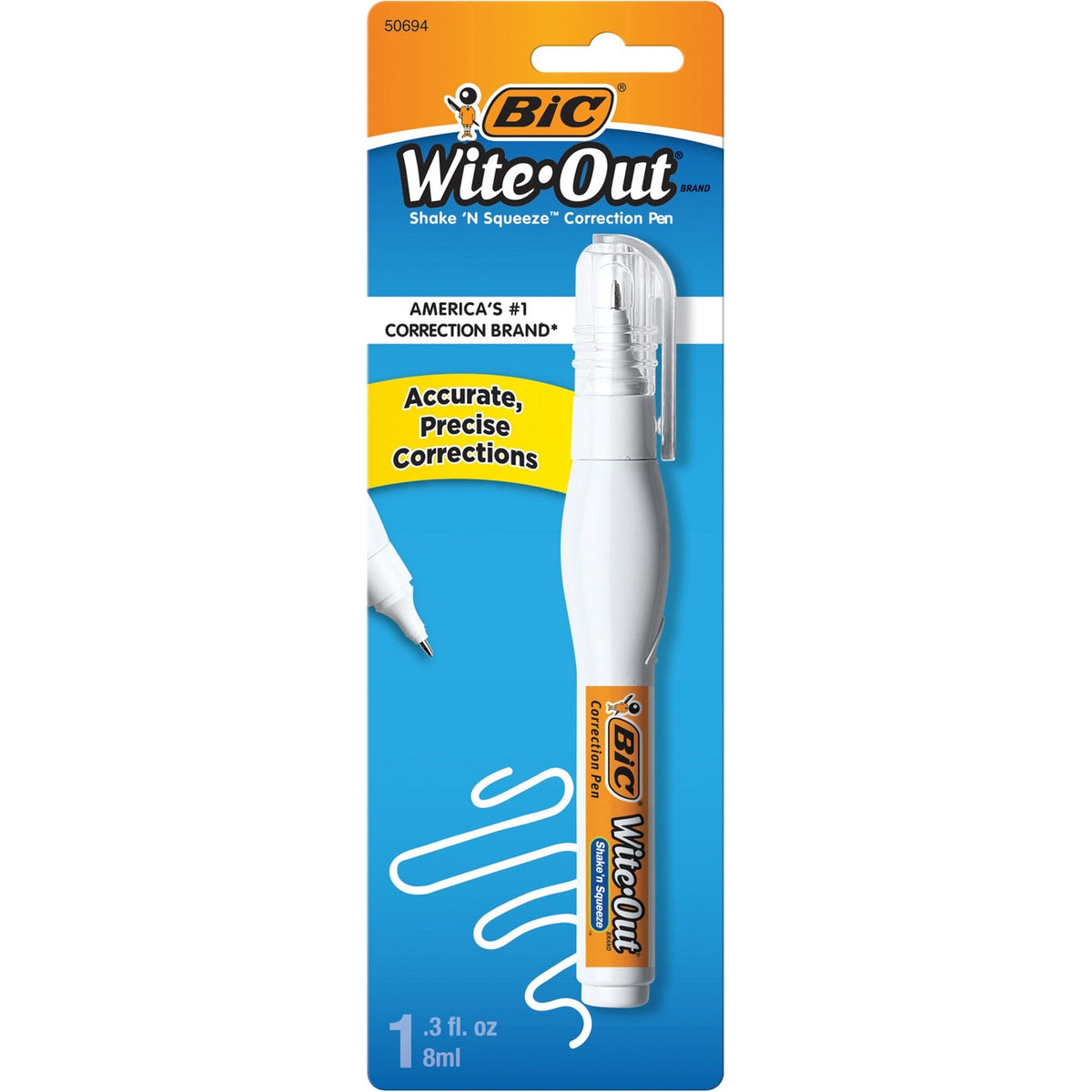BIC Shake 'n Squeeze Correction Pen, White