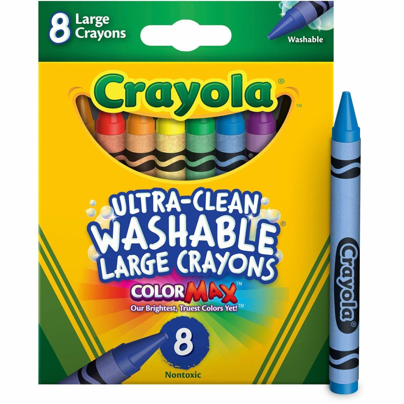 Crayola Crayon Wshbl Large 8 Count
