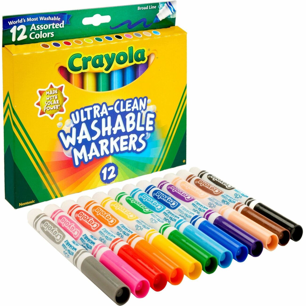 Crayola Marker Broadline Wshble 12C