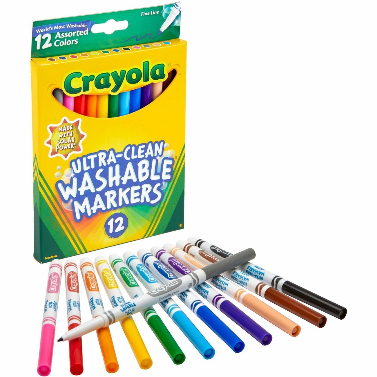 Crayola Marker Finetip Wshble 12Ct