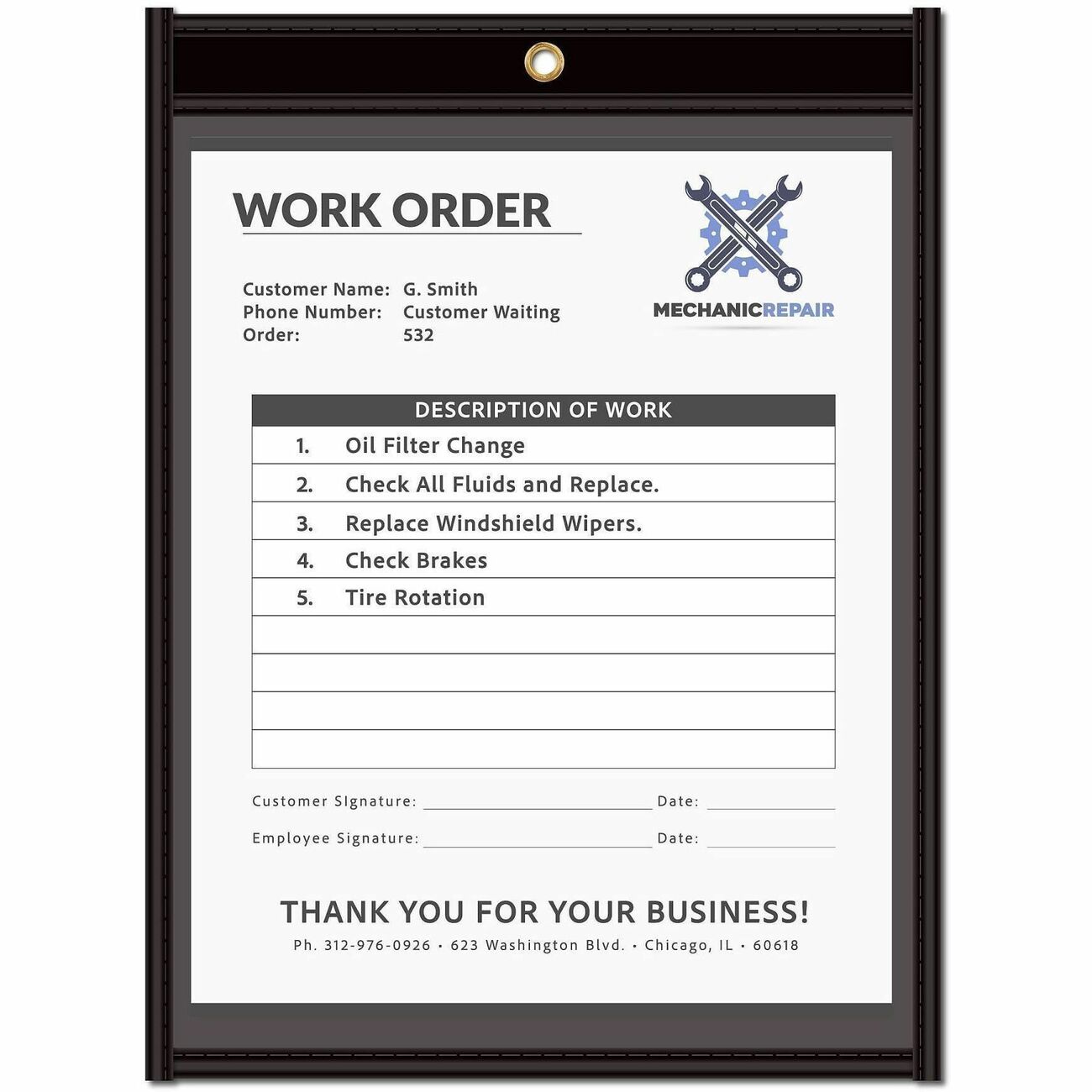 C-Line Holder Shopticket 9X12 Clbk