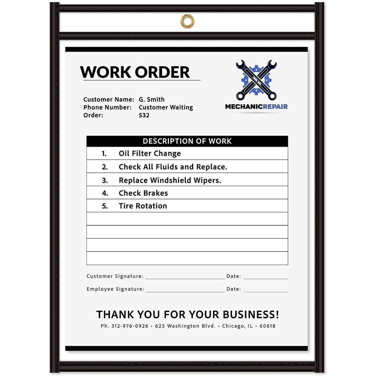 C-Line Holder Shopticket 9X12 Clbk