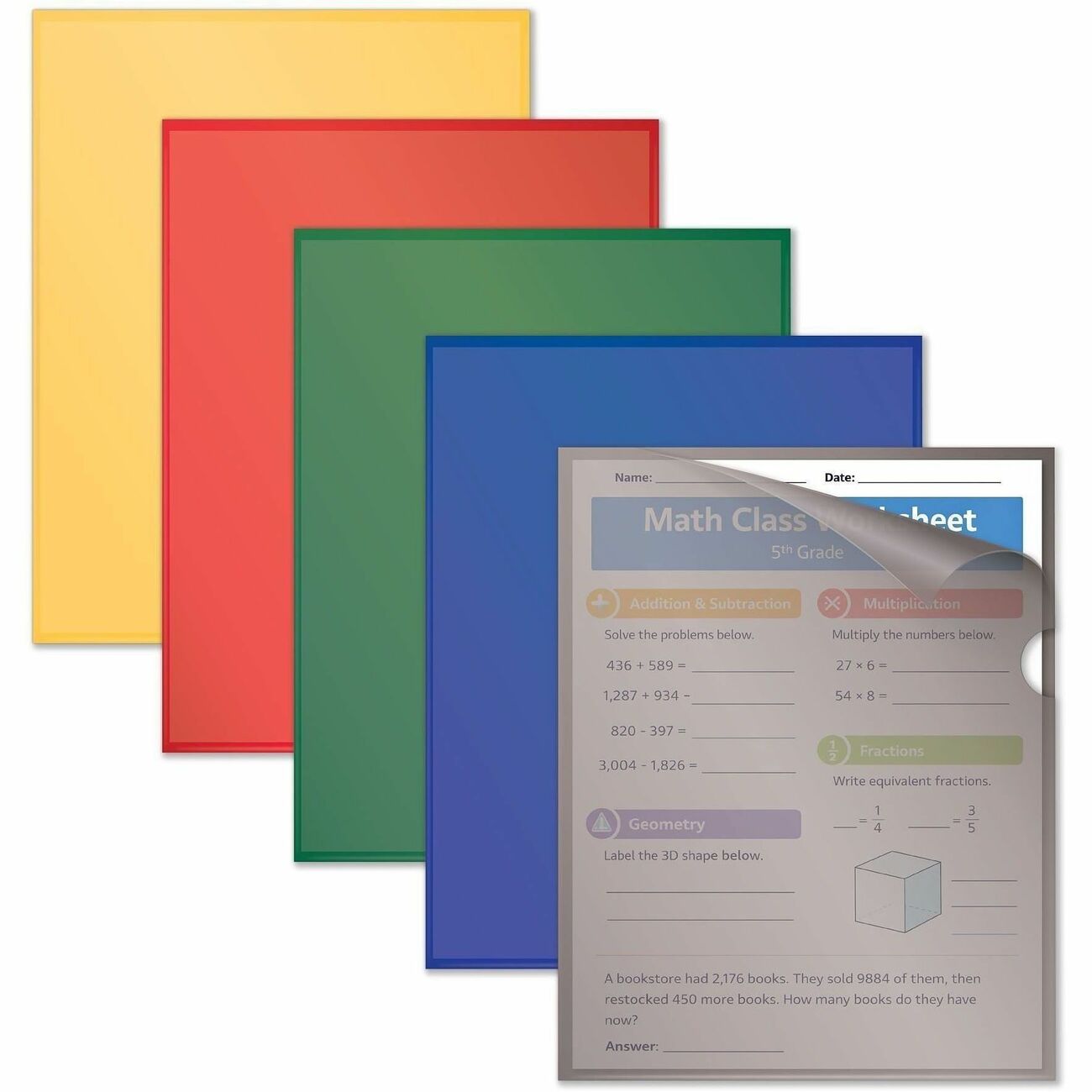 C-Line Folder File Poly 11X8.5 Ast