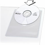 C-Line Self-Adhesive CD/DVD Poly Holders