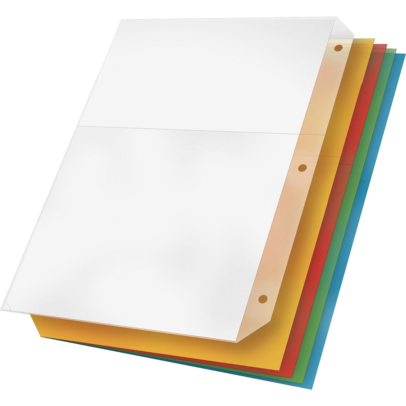Pocket Binder Poly Mlti 5Pk
