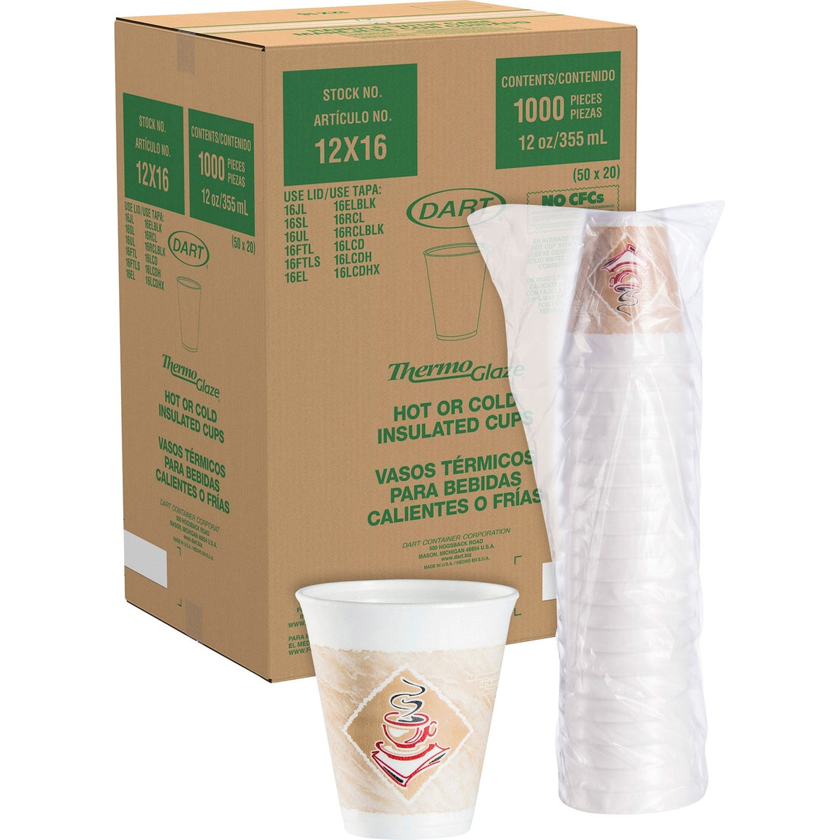 Cup Foam Cafe 12Oz