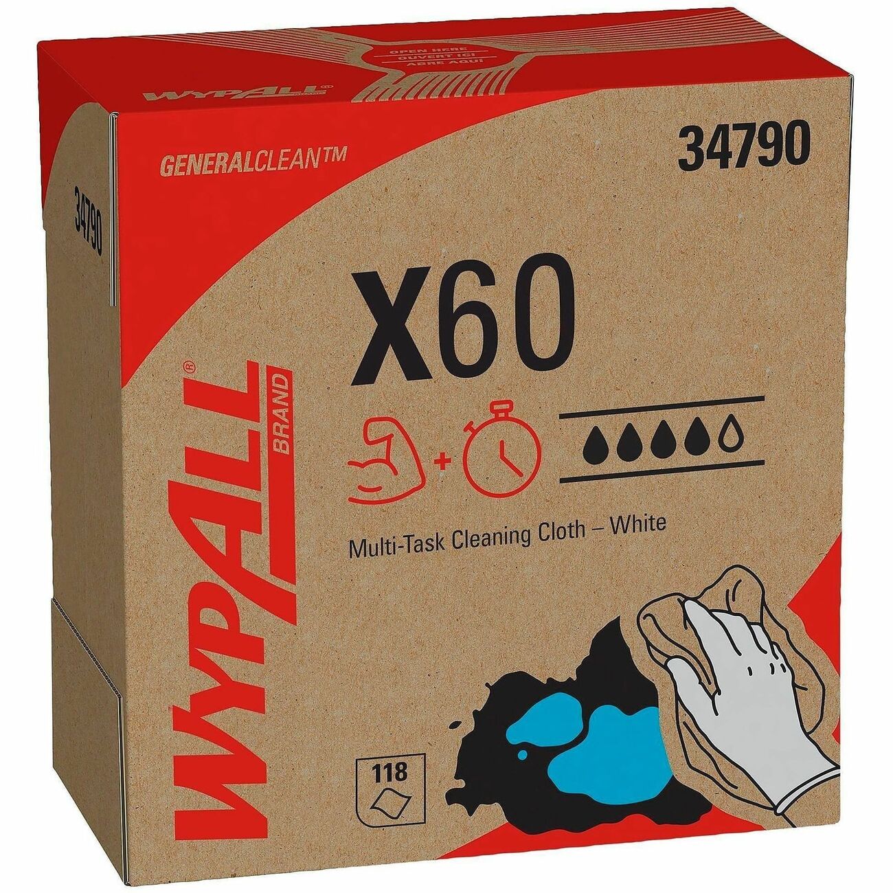 Kimberly-Clark Professional Wipe Wypall 9.1X16.8X60