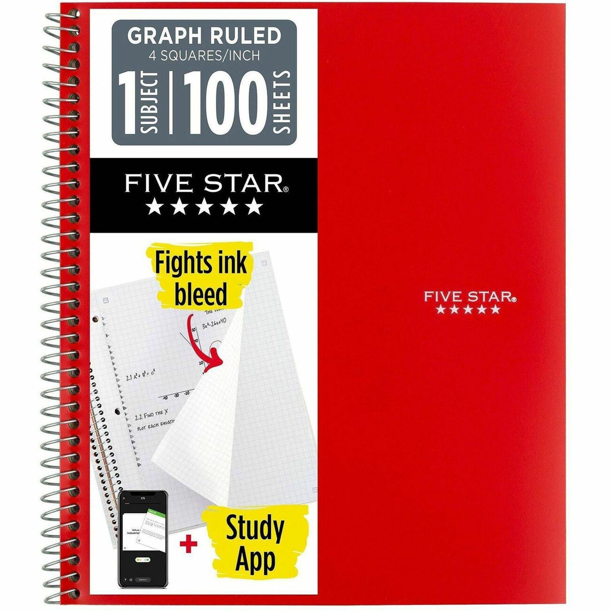 Mead 1-subject Graph Ruled Notebook - Letter-size