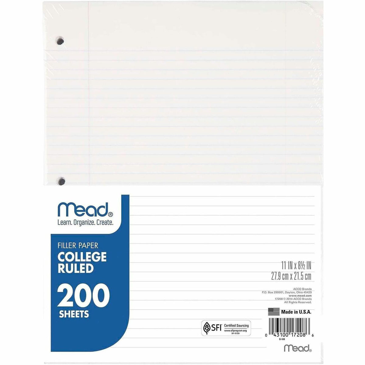 Mead Notebook Filler Paper - Letter