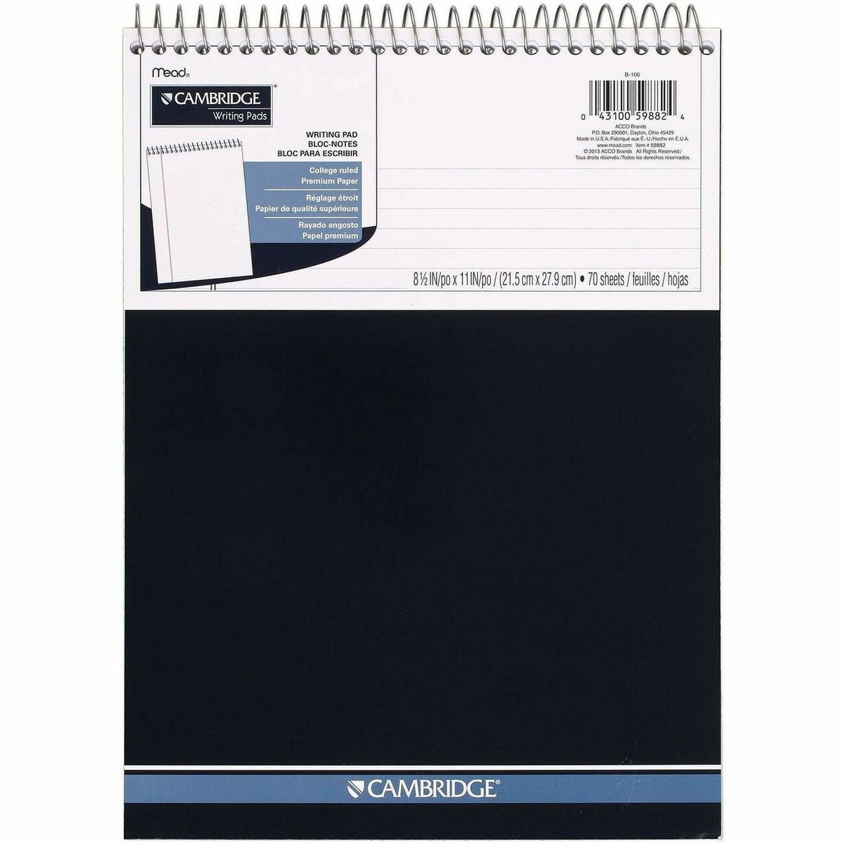 Mead Premium Wirebound College Ruled Legal Pads