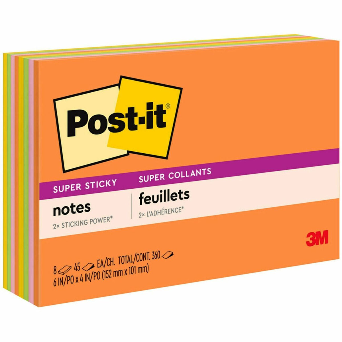 Post-it&reg; Super Stick Notes - Energy Boost Color Collection
