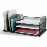 Onyx 3 Tray/3 Upright Section Desk Organizer