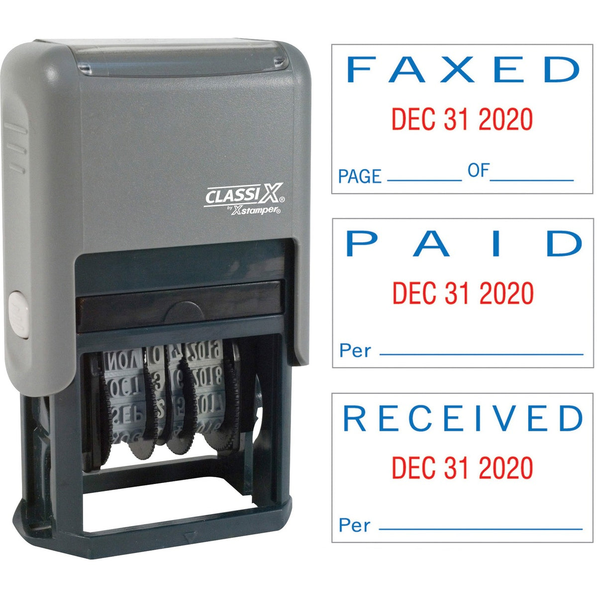 Xstamper Self-Inking Paid/Faxed/Received Dater
