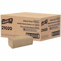 Genuine Joe Paper Towel Single fold 250 sheets Natural