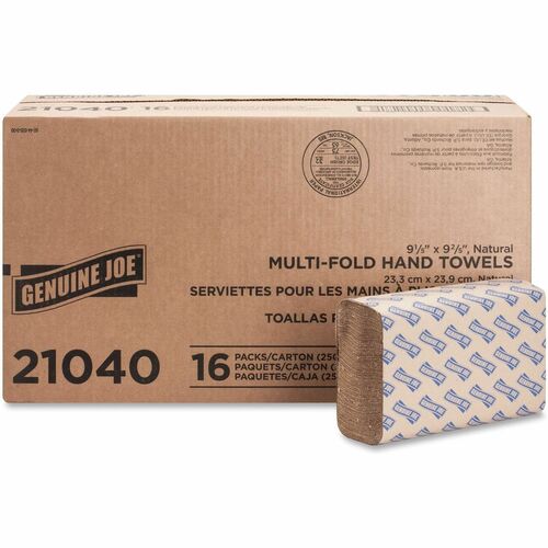 Genuine Joe Multifold Paper Towels, 250/Pack