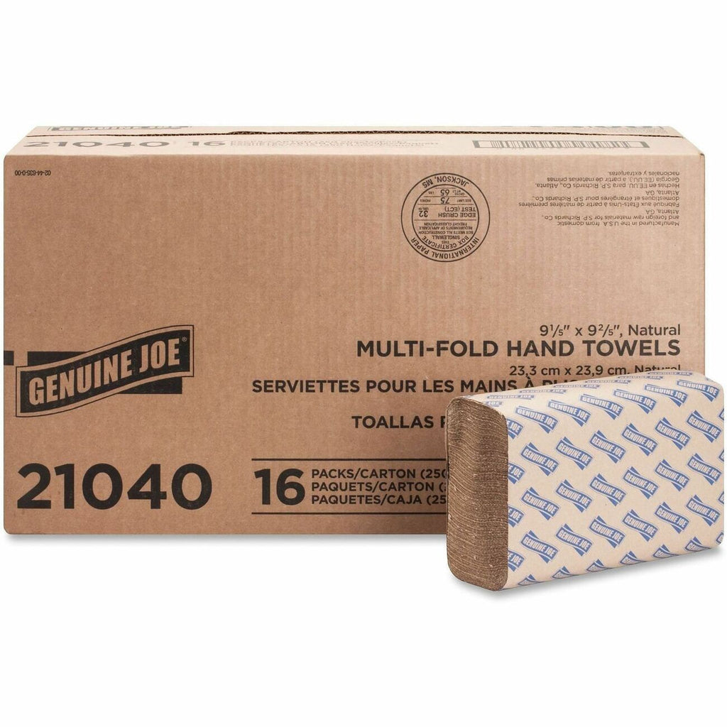 Genuine Joe Multifold Paper Towels, 250/Pack