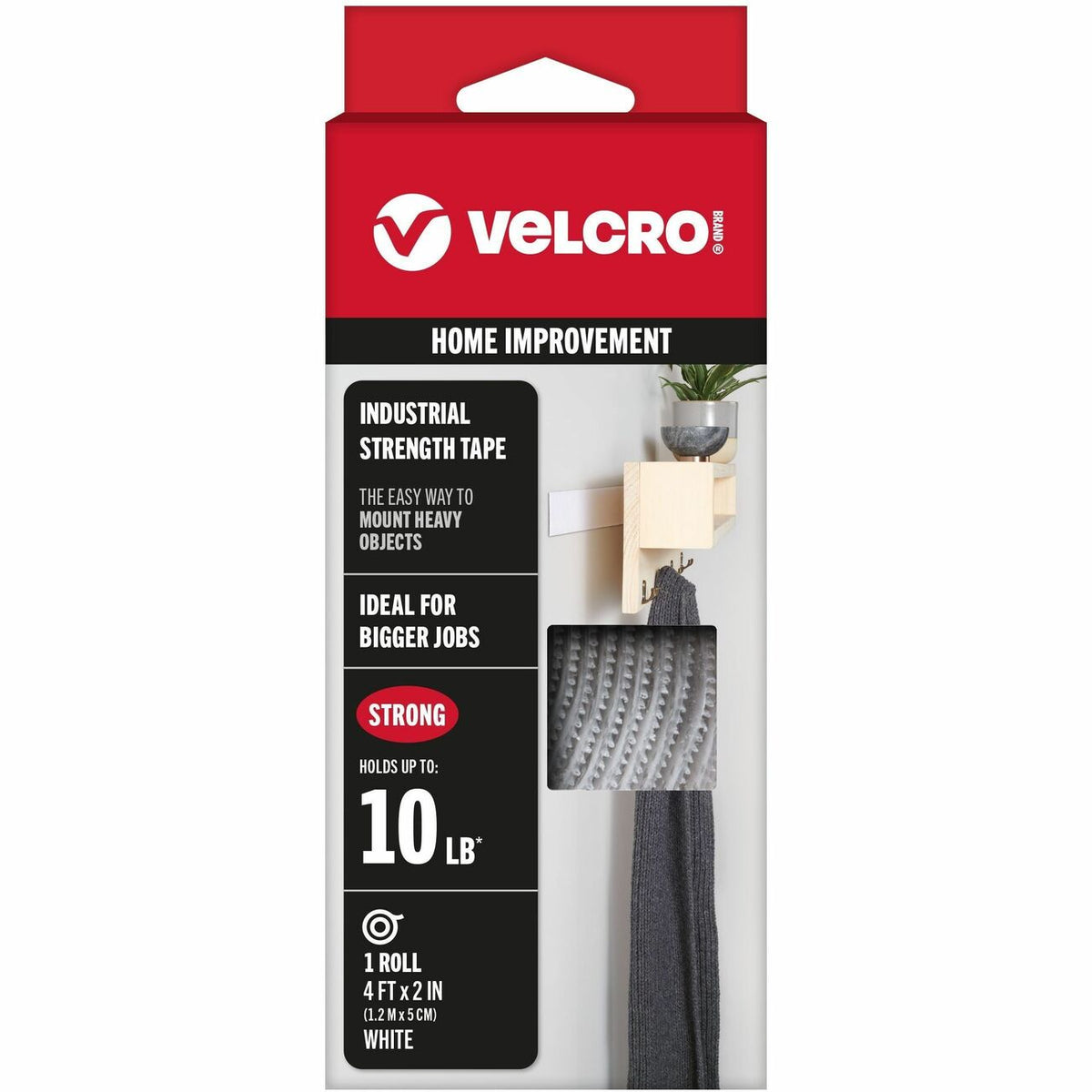 VELCRO® Industrial Strength 4ft x 2in Roll White