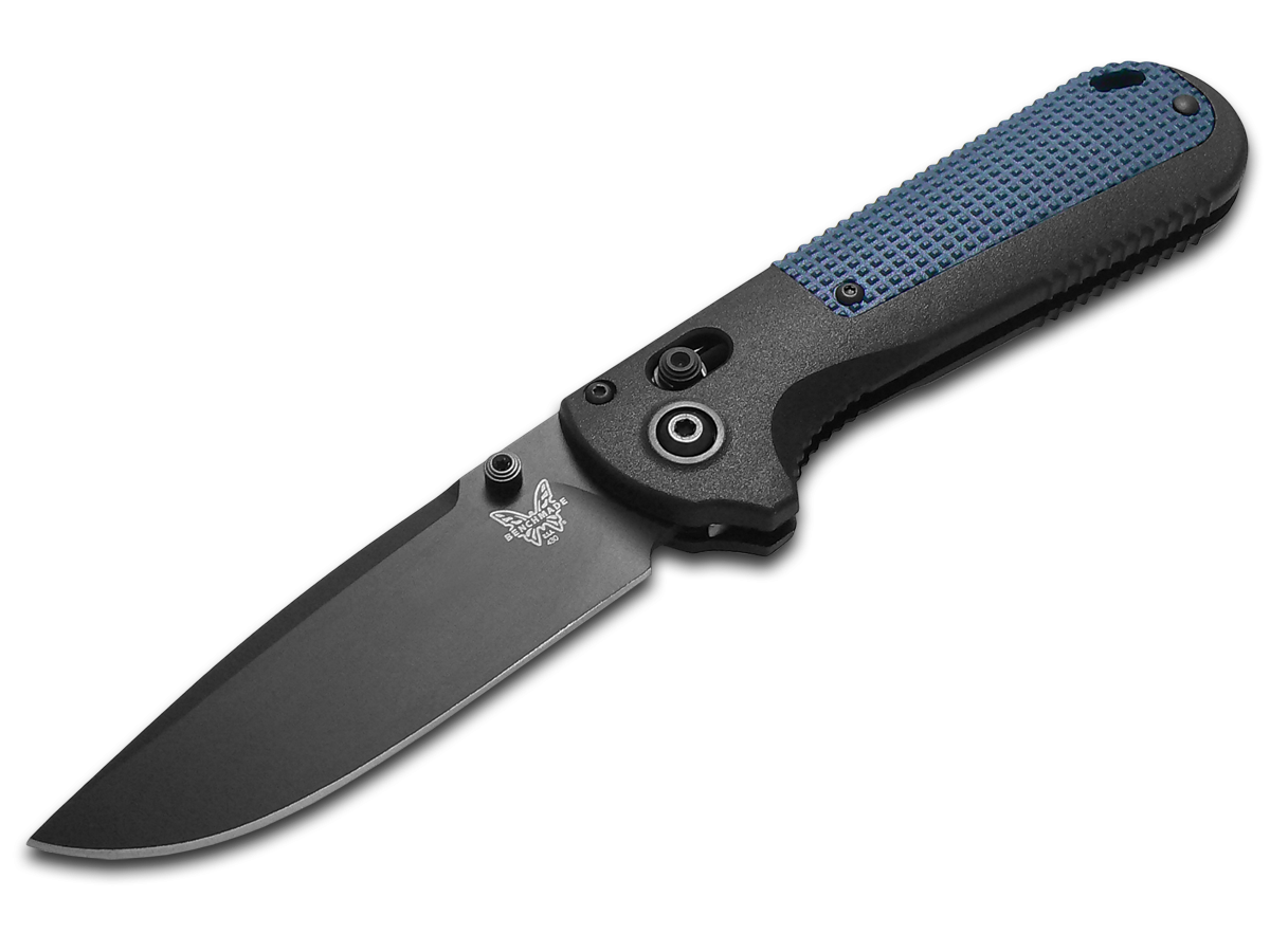Benchmade Redoubt Limited Edition 430BK-LE1 Black & Blue Grivory & CPM-D2 Steel Pocket Knife