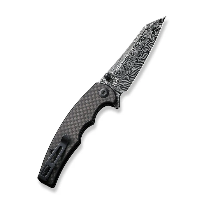 CIVIVI P87 Folder Flipper Knife Carbon Fiber & G10 Handle (2.90"" Damascus Blade) C21043-DS1
