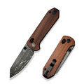 CIVIVI Yonder Thumb Stud & Crossbar Lock Knife Guibourtia Wood Handle