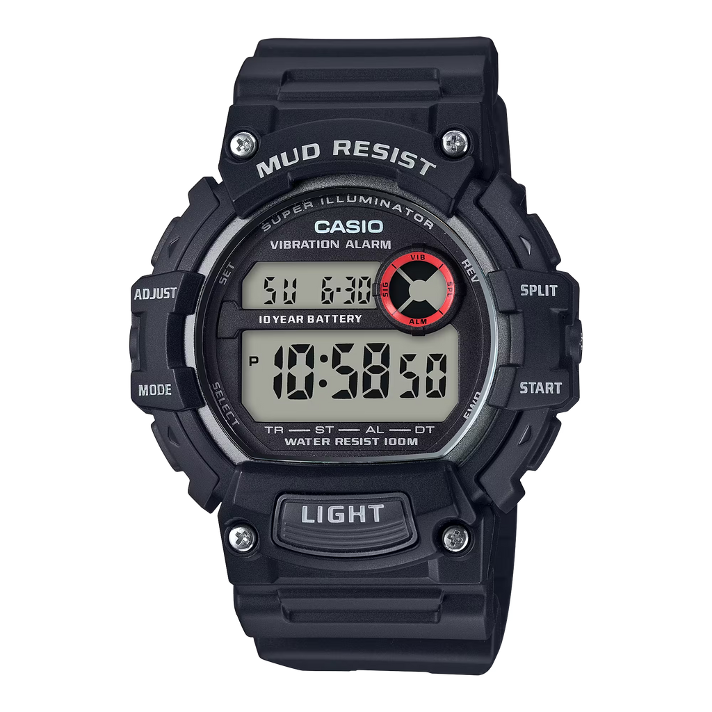 Mud-Resistant Digital Watch w/ Vibration Alarm