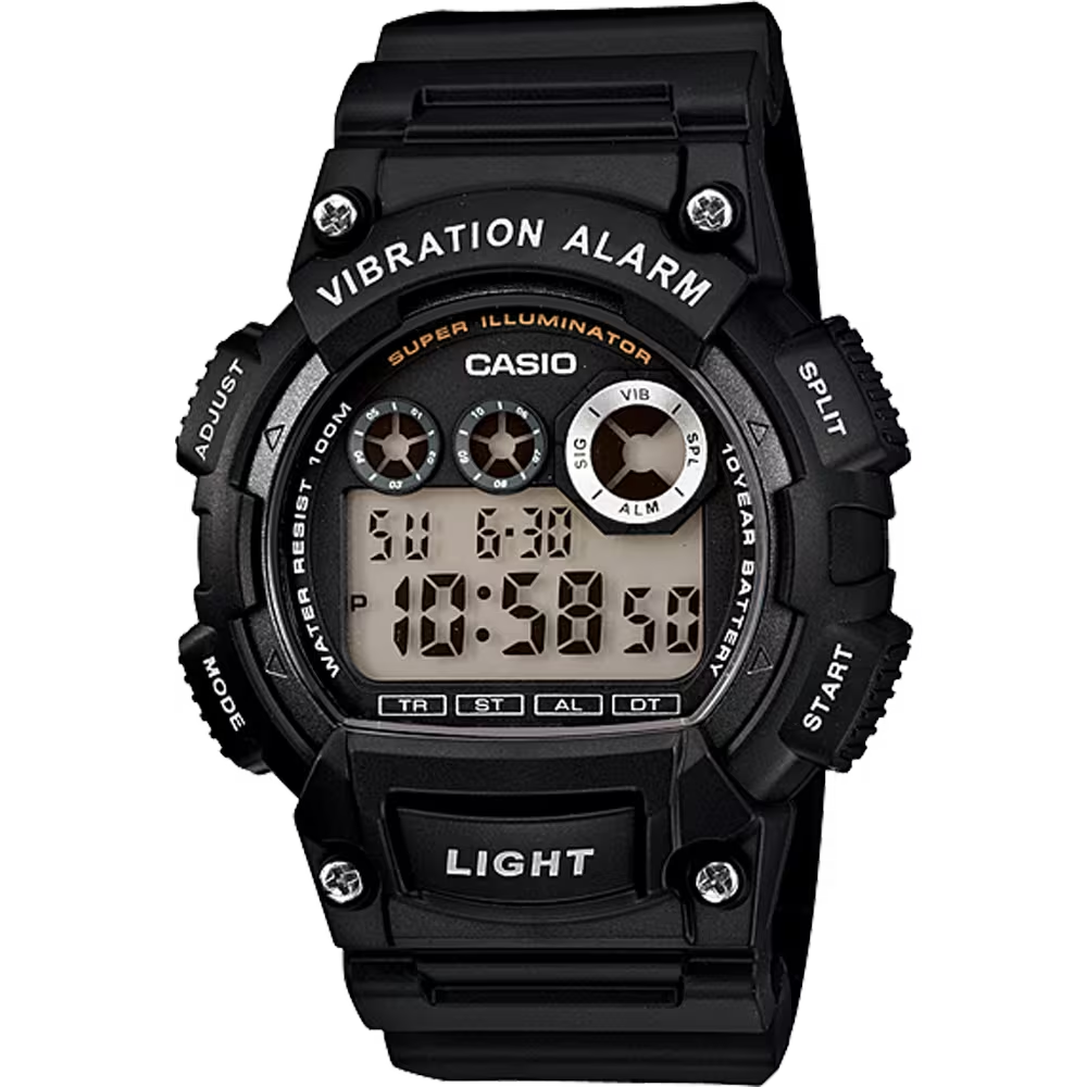 Classic Digital Watch w/ Vibration Alarm & Super Bright Backlight