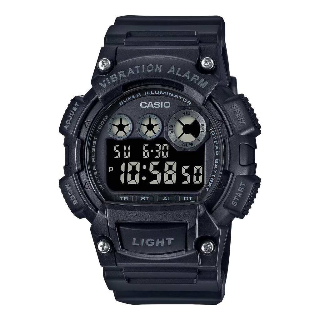 Classic Digital Watch w/ Vibration Alarm & Super Bright Backlight