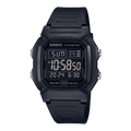 Classic Digital Watch w/ Blackout Dial, Dual Time & 5 Alarms