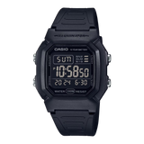 Classic Digital Watch w/ Blackout Dial, Dual Time & 5 Alarms