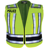 Pro Series Hi-Vis Safety Vest w/ Navy Band & POLICE Lettering - LAPD Navy
