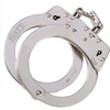 Nickel Chain Handcuffs with Double Key Hole