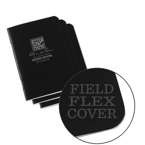 Field-Flex Soft Cover Memo Book - 3.25 x 4.625 - 3 Pack