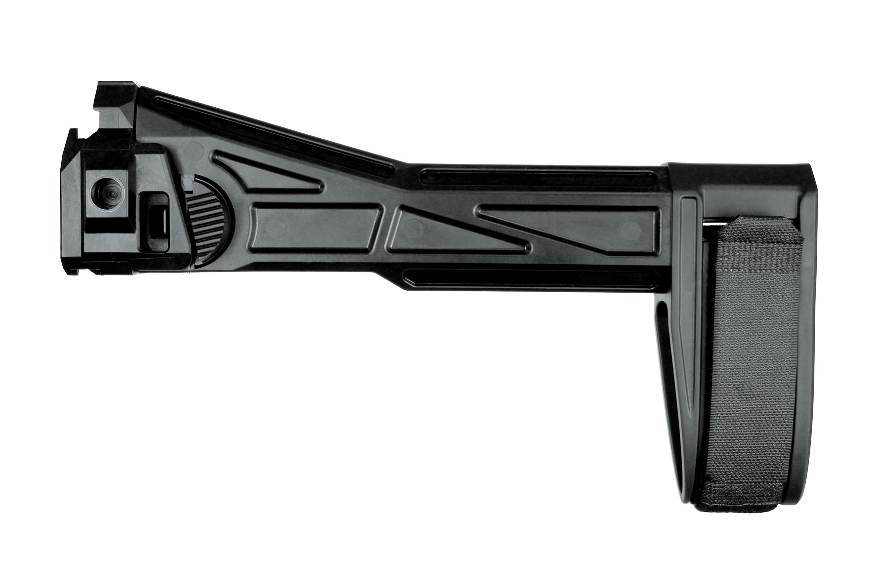 EVO2 PISTOL SIDE FOLDING STABILIZING BRACE, BLK, SB LOGO
