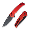 Serene Flipper/Thumb Stud Folding Knife 3.48"" Black D2 Drop Point Plain Edge Blade, Black Aluminum Handle
