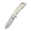 Stratex Flipper & Thumb Stud Knife Ivory G10 Handle (3.17"" Satin Finished 9Cr18MoV Blade)
