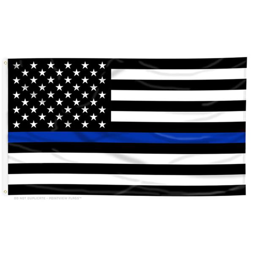 Gold/Blue/Red Line American Flag, 3 x 5 Ft