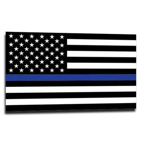 Thin Blue Line Paw Sticker, 3 x 3.5 Inches