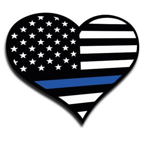 Thin Blue Line Paw Sticker, 3 x 3.5 Inches