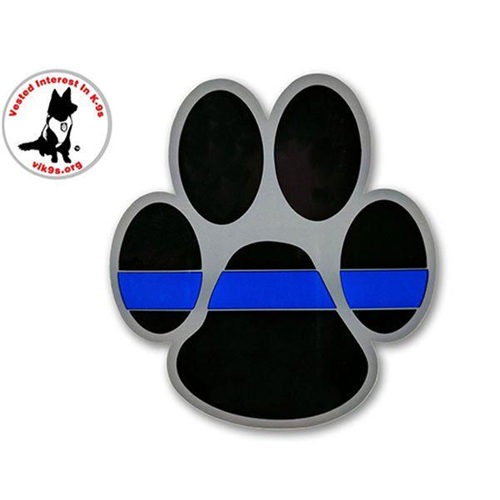 Thin Blue Line Paw Sticker, 3 x 3.5 Inches