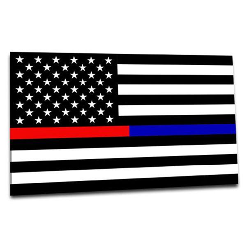 Thin Blue Line Paw Sticker, 3 x 3.5 Inches