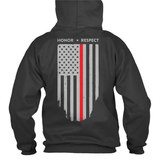 Hoodie - Thin Blue Line American Flag