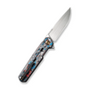 WEKNIFE Navo Flipper Knife Carbon Fiber & Titanium Handle (3.25"" CPM 20CV Blade) WE22026-4