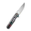 WEKNIFE Navo Flipper Knife Carbon Fiber & Titanium Handle (3.25"" CPM 20CV Blade) WE22026-4