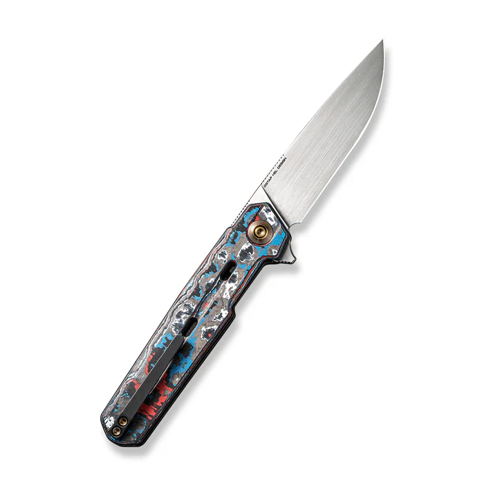 WEKNIFE Navo Flipper Knife Carbon Fiber & Titanium Handle (3.25"" CPM 20CV Blade) WE22026-4