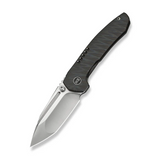 WEKNIFE Micro Trogon Thumb Stud Knife Tiger Stripe Pattern Flamed Titanium Handle